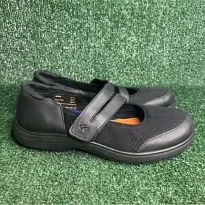 Dr Scholls Womens Black Leather Slip On Mary Jane Comfort Shoes SR Size 11 Wide